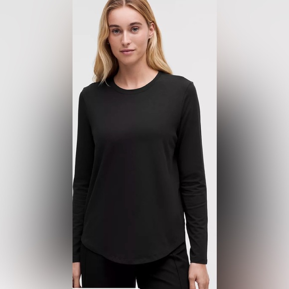 Lululemon Love Crew Long Sleeve Tee Shirt, size 4, like new, black - Picture 1 of 2